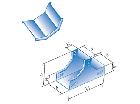 downward vertical equal sectional tee